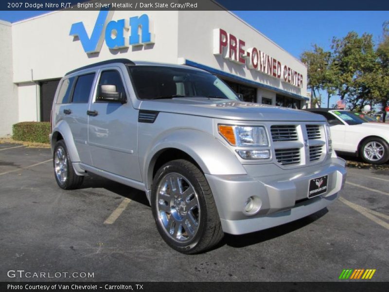 Bright Silver Metallic / Dark Slate Gray/Red 2007 Dodge Nitro R/T