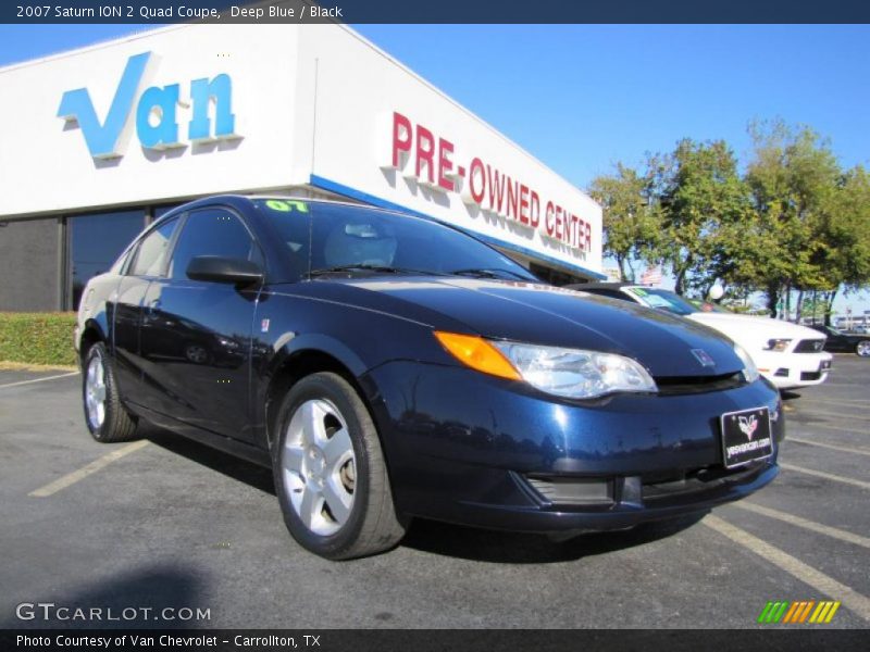 Deep Blue / Black 2007 Saturn ION 2 Quad Coupe