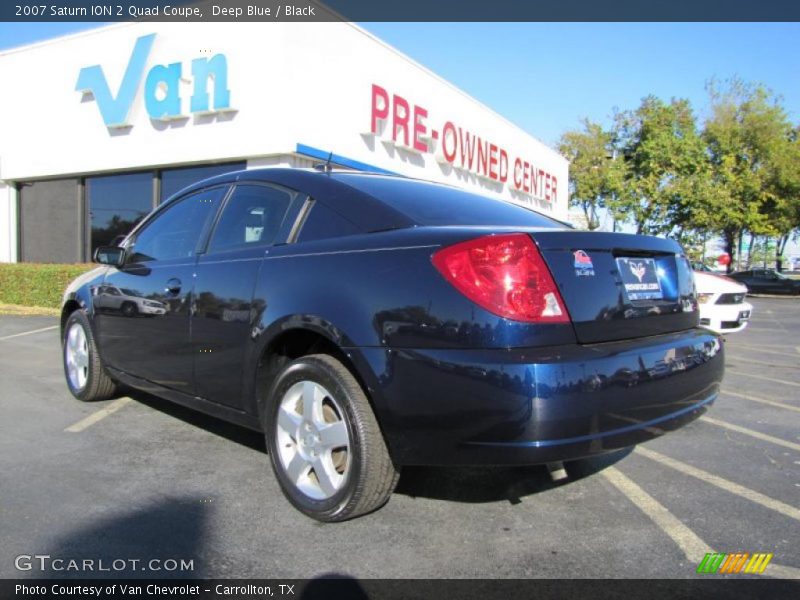 Deep Blue / Black 2007 Saturn ION 2 Quad Coupe