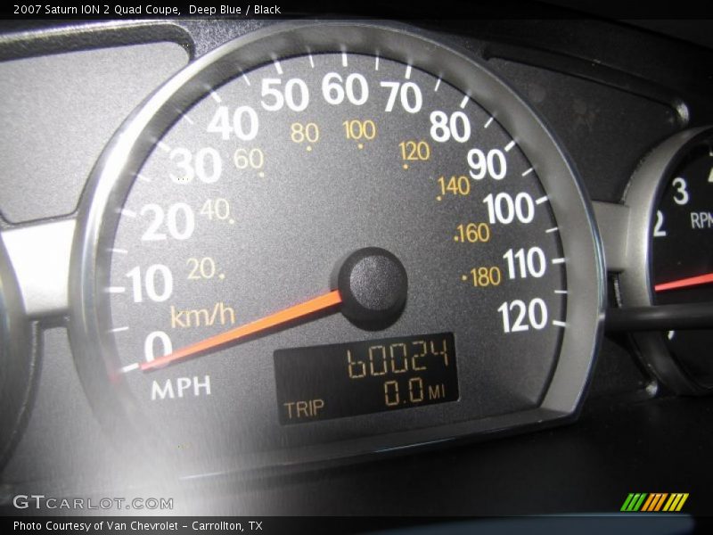 Deep Blue / Black 2007 Saturn ION 2 Quad Coupe
