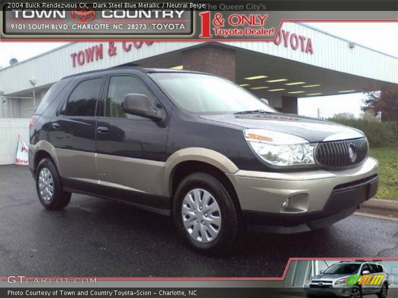 Dark Steel Blue Metallic / Neutral Beige 2004 Buick Rendezvous CX