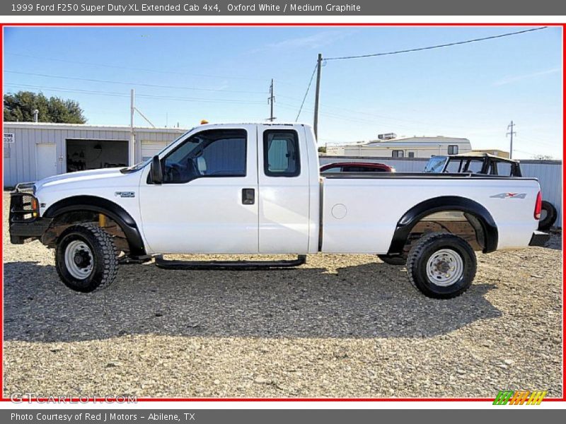 Oxford White / Medium Graphite 1999 Ford F250 Super Duty XL Extended Cab 4x4