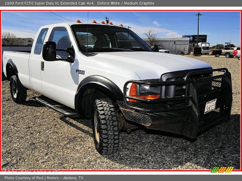Oxford White / Medium Graphite 1999 Ford F250 Super Duty XL Extended Cab 4x4