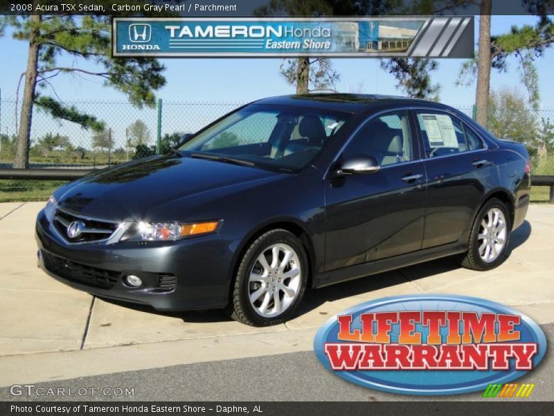 Carbon Gray Pearl / Parchment 2008 Acura TSX Sedan