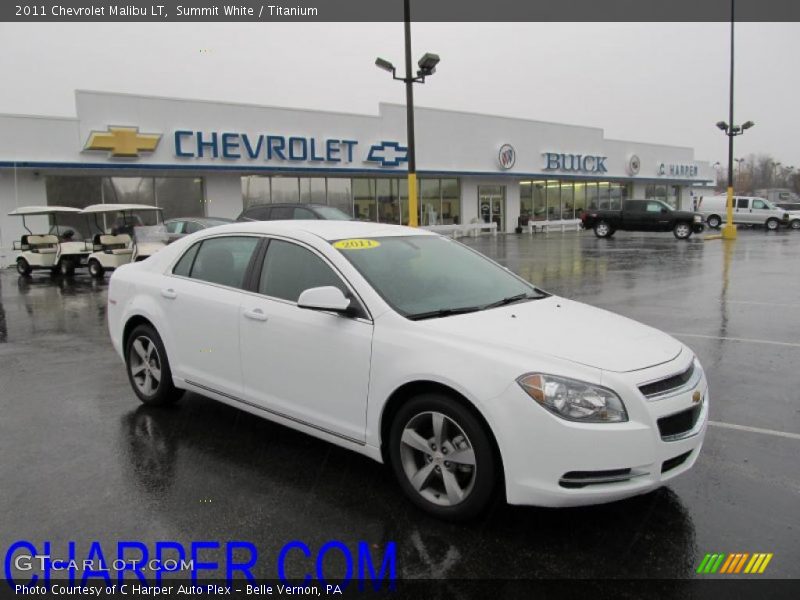 Summit White / Titanium 2011 Chevrolet Malibu LT