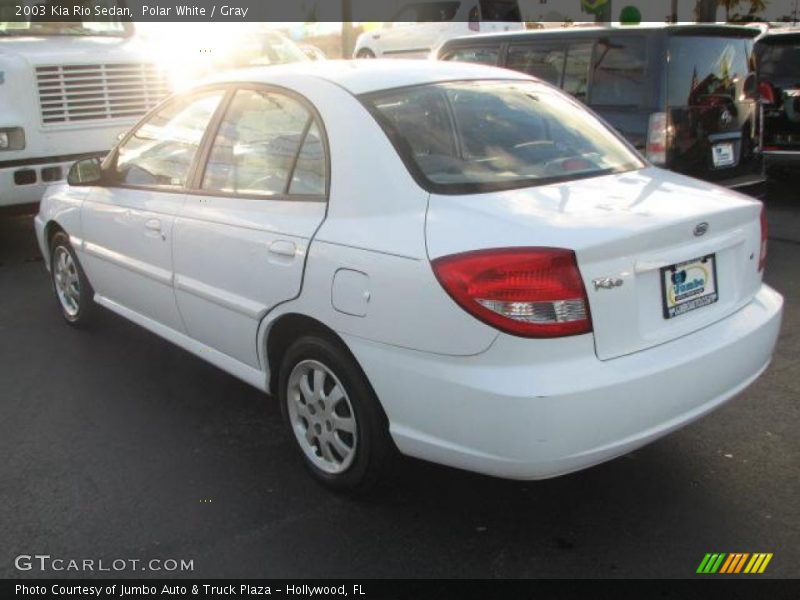 Polar White / Gray 2003 Kia Rio Sedan