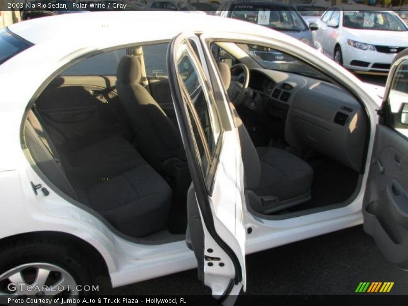 Polar White / Gray 2003 Kia Rio Sedan