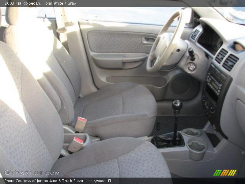 Polar White / Gray 2003 Kia Rio Sedan