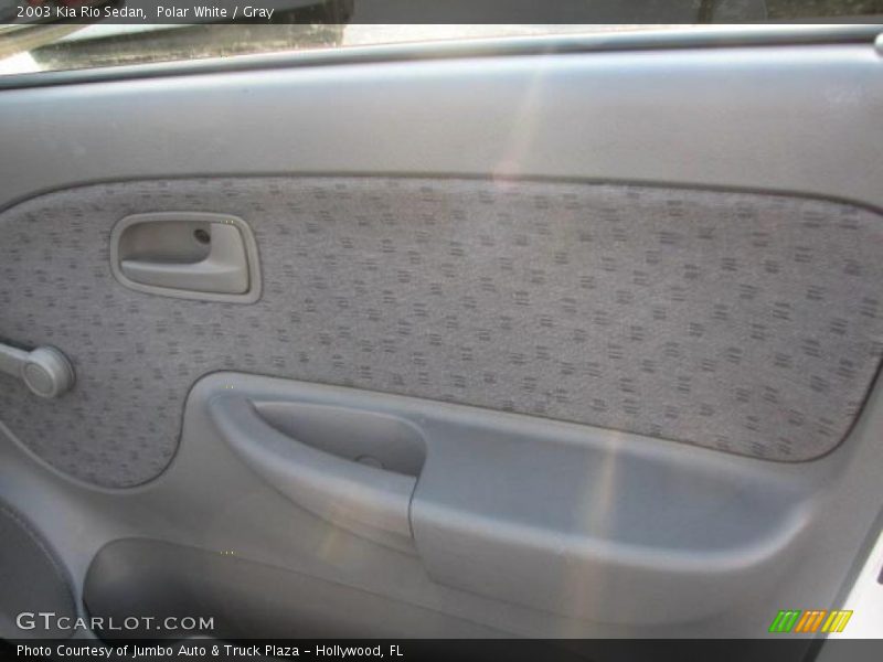 Polar White / Gray 2003 Kia Rio Sedan