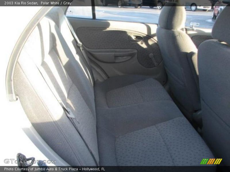 Polar White / Gray 2003 Kia Rio Sedan