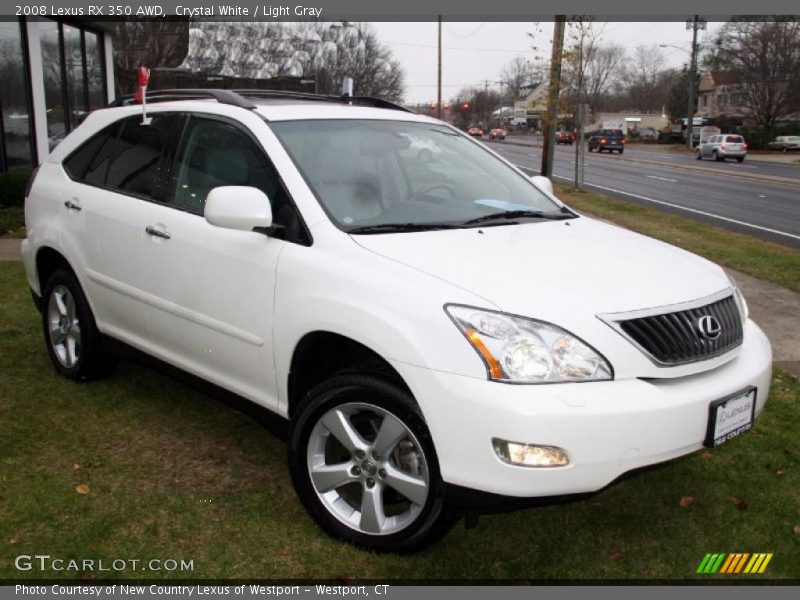 Crystal White / Light Gray 2008 Lexus RX 350 AWD