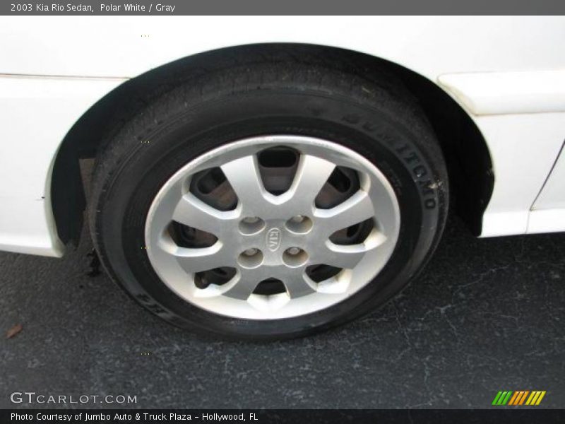 Polar White / Gray 2003 Kia Rio Sedan