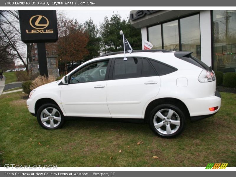 Crystal White / Light Gray 2008 Lexus RX 350 AWD