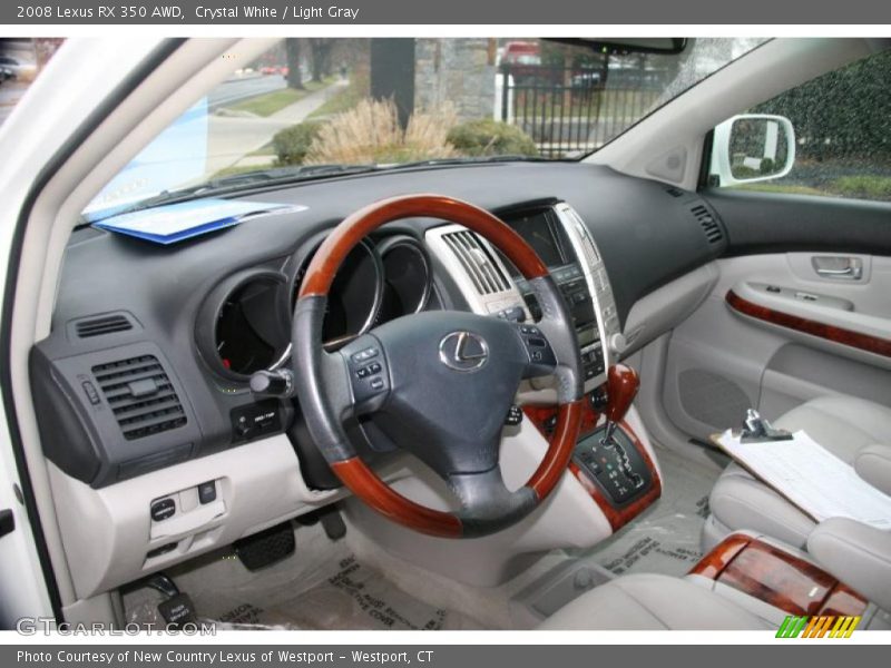 Crystal White / Light Gray 2008 Lexus RX 350 AWD
