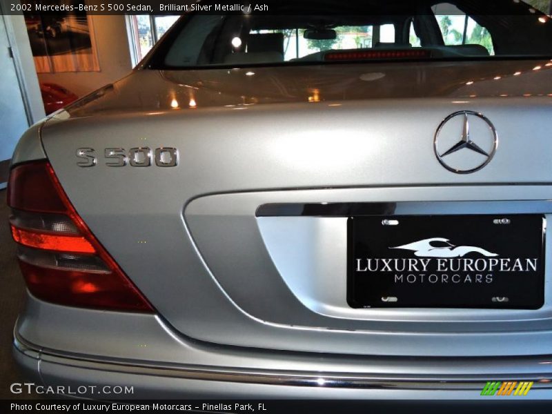 Brilliant Silver Metallic / Ash 2002 Mercedes-Benz S 500 Sedan