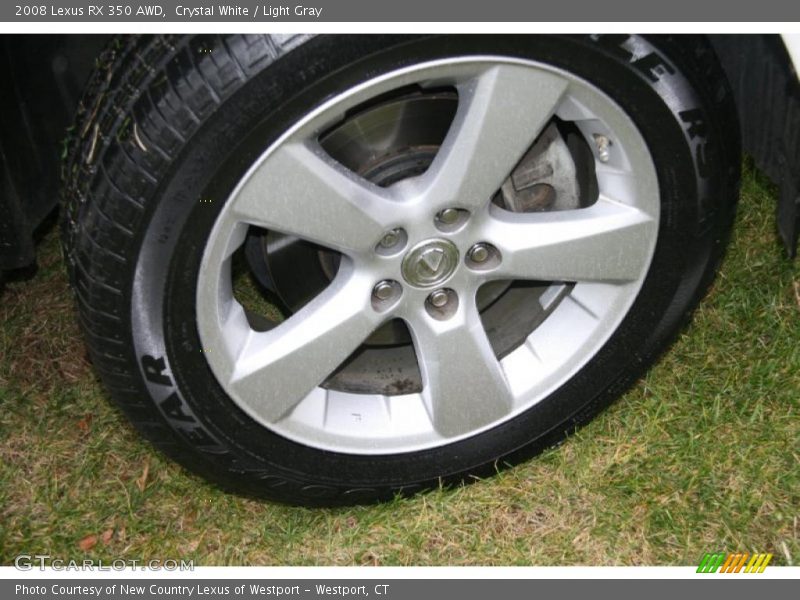 Crystal White / Light Gray 2008 Lexus RX 350 AWD