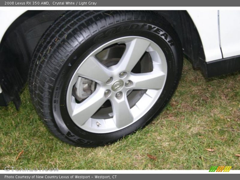 Crystal White / Light Gray 2008 Lexus RX 350 AWD
