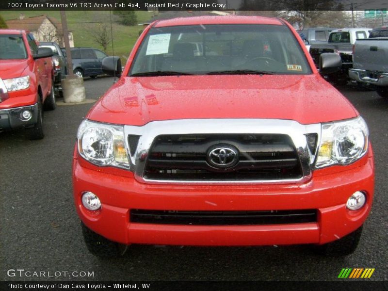 Radiant Red / Graphite Gray 2007 Toyota Tacoma V6 TRD Access Cab 4x4