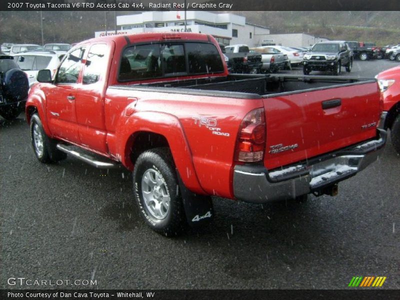 Radiant Red / Graphite Gray 2007 Toyota Tacoma V6 TRD Access Cab 4x4