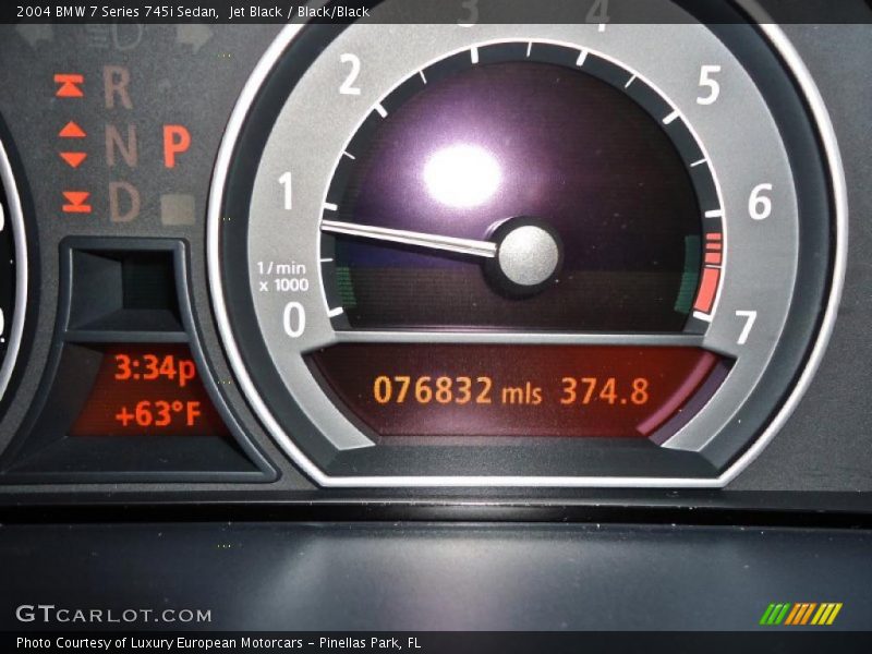Jet Black / Black/Black 2004 BMW 7 Series 745i Sedan