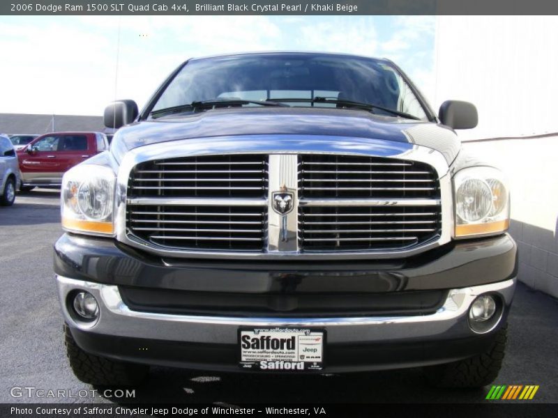 Brilliant Black Crystal Pearl / Khaki Beige 2006 Dodge Ram 1500 SLT Quad Cab 4x4