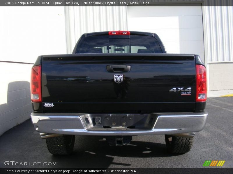 Brilliant Black Crystal Pearl / Khaki Beige 2006 Dodge Ram 1500 SLT Quad Cab 4x4