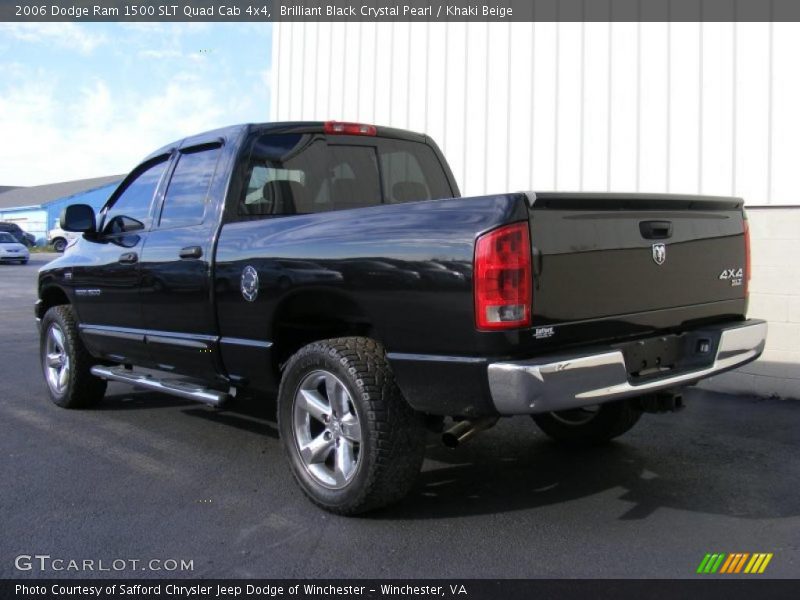Brilliant Black Crystal Pearl / Khaki Beige 2006 Dodge Ram 1500 SLT Quad Cab 4x4