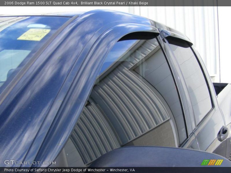 Brilliant Black Crystal Pearl / Khaki Beige 2006 Dodge Ram 1500 SLT Quad Cab 4x4