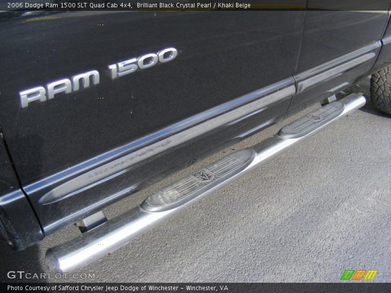 Brilliant Black Crystal Pearl / Khaki Beige 2006 Dodge Ram 1500 SLT Quad Cab 4x4
