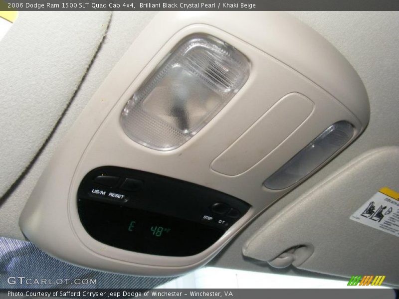 Brilliant Black Crystal Pearl / Khaki Beige 2006 Dodge Ram 1500 SLT Quad Cab 4x4
