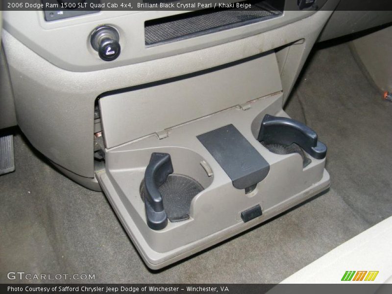 Brilliant Black Crystal Pearl / Khaki Beige 2006 Dodge Ram 1500 SLT Quad Cab 4x4