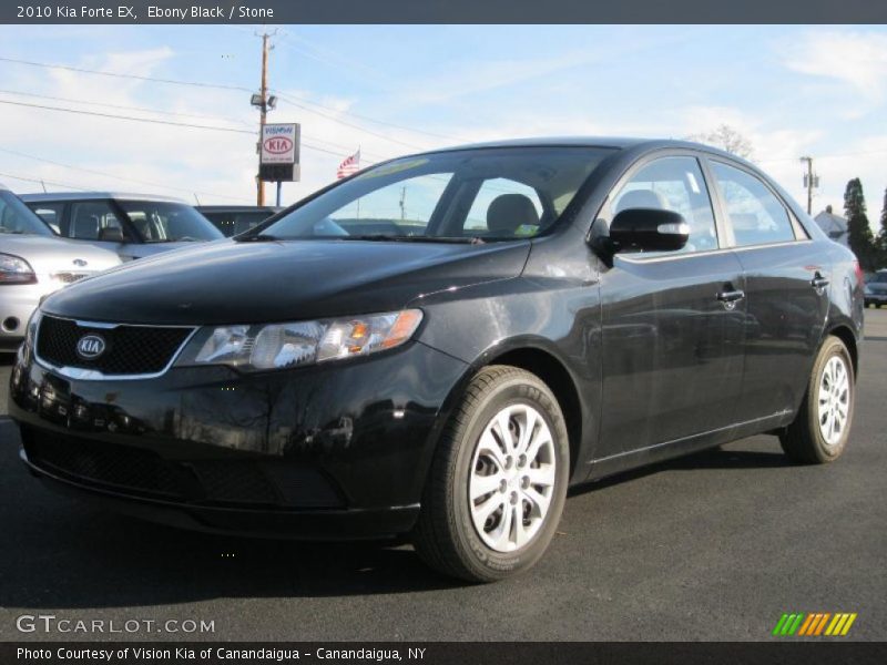 Ebony Black / Stone 2010 Kia Forte EX
