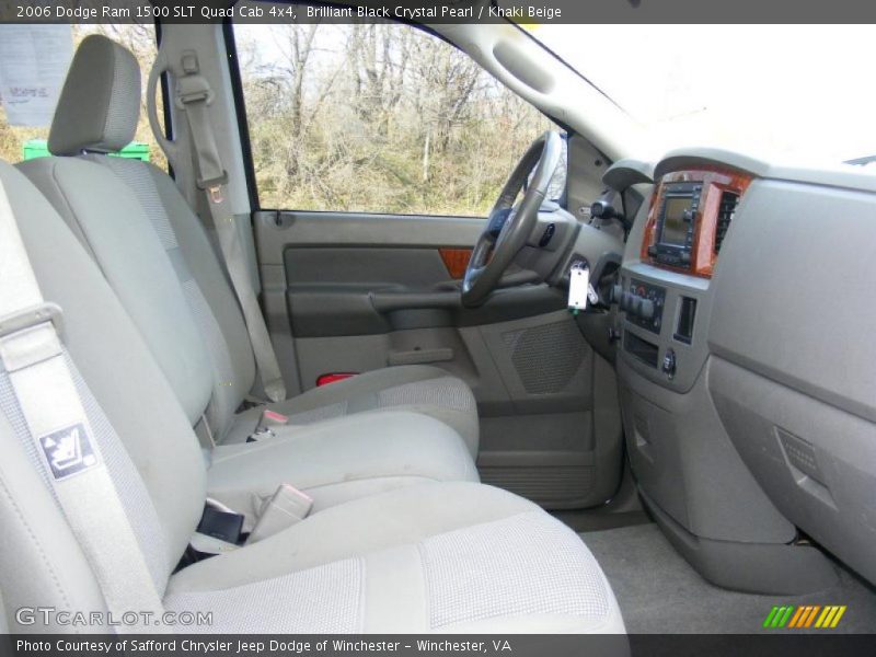 Brilliant Black Crystal Pearl / Khaki Beige 2006 Dodge Ram 1500 SLT Quad Cab 4x4