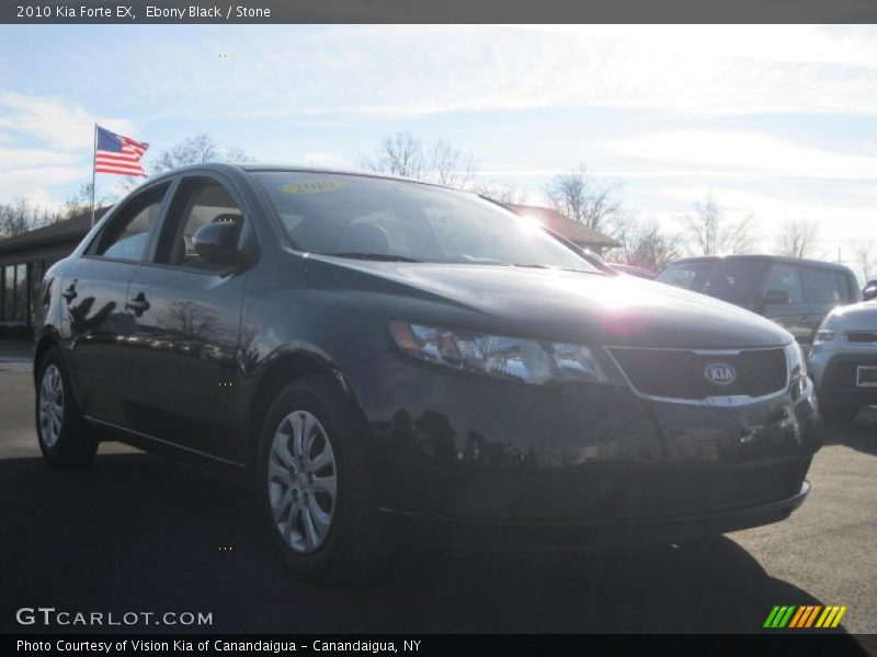 Ebony Black / Stone 2010 Kia Forte EX