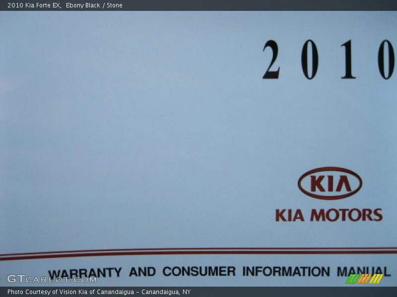 Ebony Black / Stone 2010 Kia Forte EX