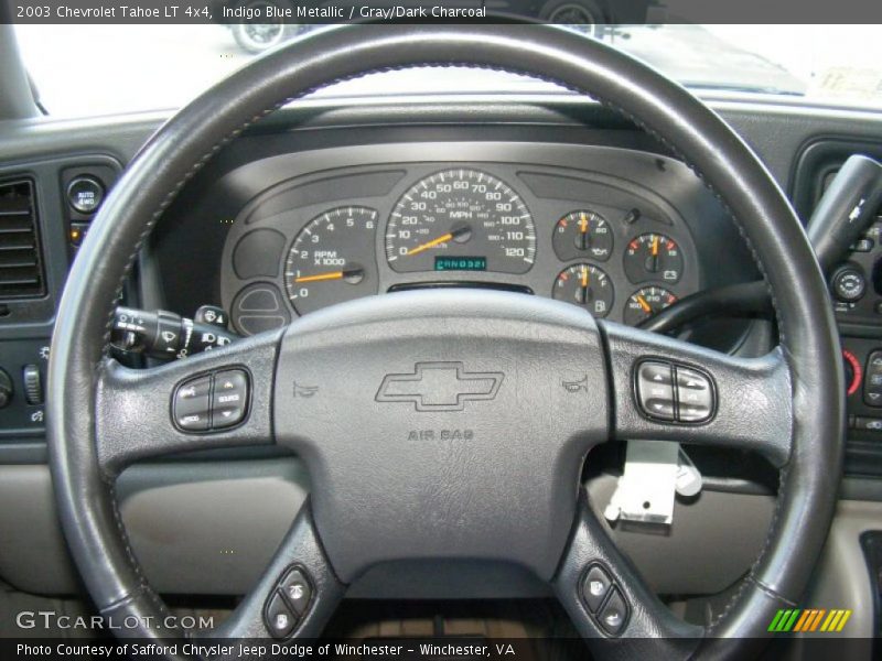 Indigo Blue Metallic / Gray/Dark Charcoal 2003 Chevrolet Tahoe LT 4x4