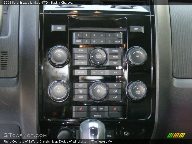 Controls of 2008 Escape Limited 4WD