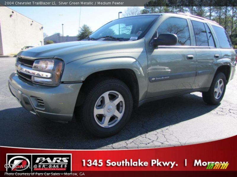 Silver Green Metallic / Medium Pewter 2004 Chevrolet TrailBlazer LS