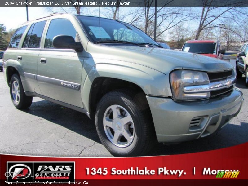 Silver Green Metallic / Medium Pewter 2004 Chevrolet TrailBlazer LS