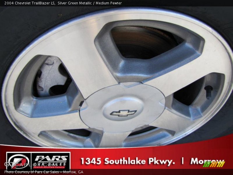 Silver Green Metallic / Medium Pewter 2004 Chevrolet TrailBlazer LS