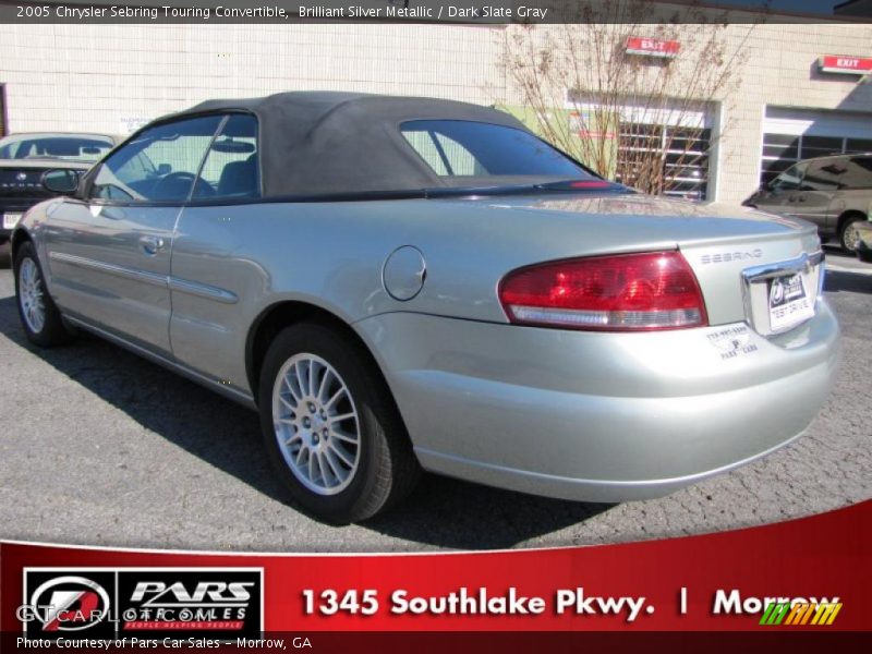 Brilliant Silver Metallic / Dark Slate Gray 2005 Chrysler Sebring Touring Convertible