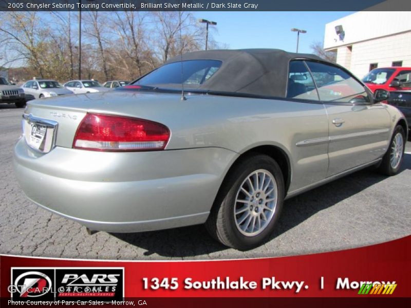 Brilliant Silver Metallic / Dark Slate Gray 2005 Chrysler Sebring Touring Convertible