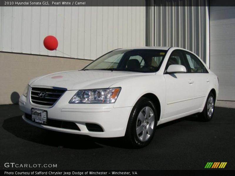 Pearl White / Camel 2010 Hyundai Sonata GLS