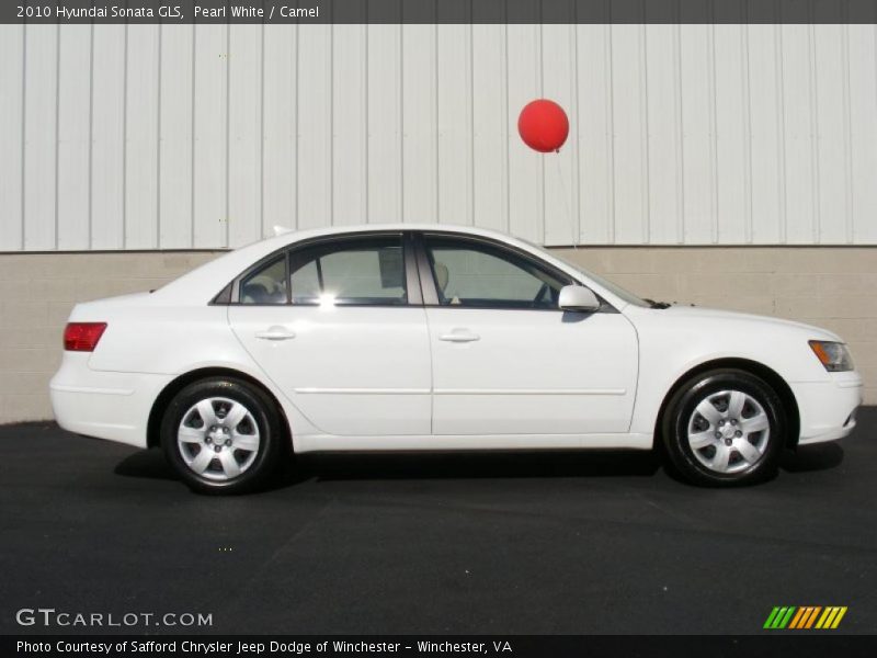 Pearl White / Camel 2010 Hyundai Sonata GLS
