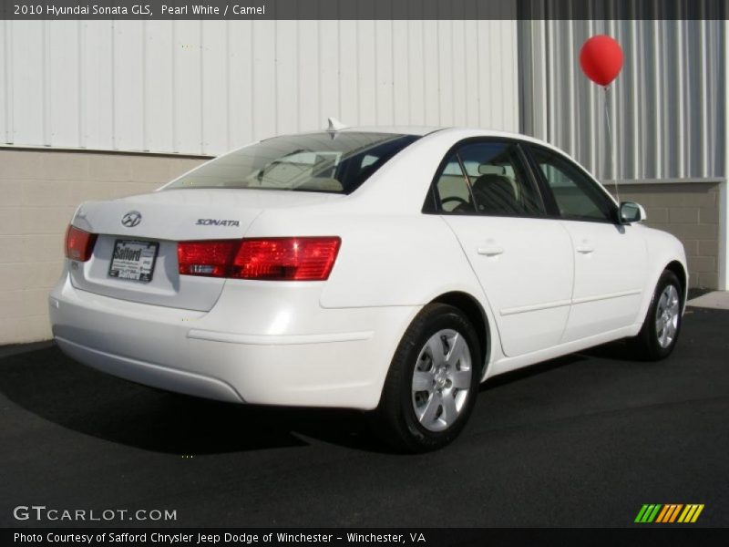 Pearl White / Camel 2010 Hyundai Sonata GLS