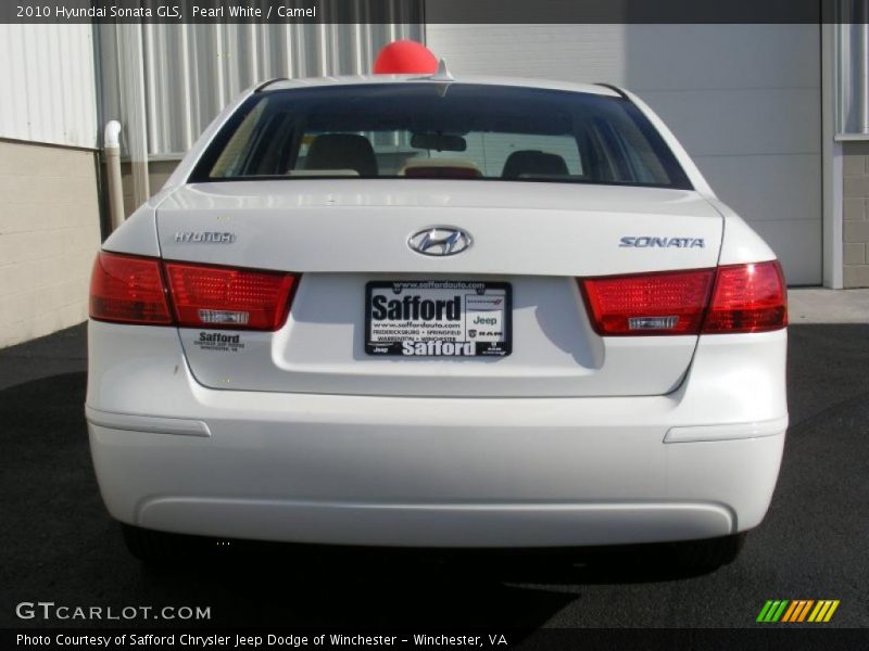 Pearl White / Camel 2010 Hyundai Sonata GLS