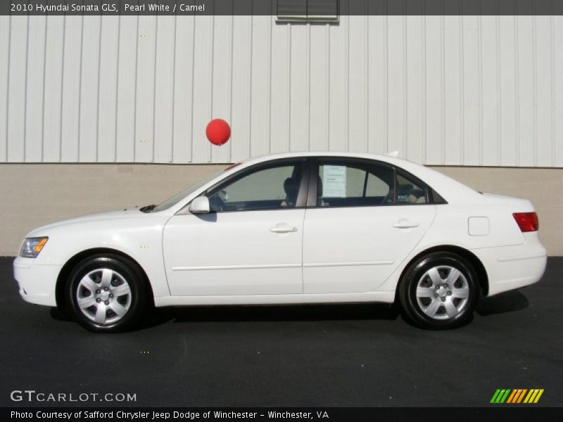 Pearl White / Camel 2010 Hyundai Sonata GLS
