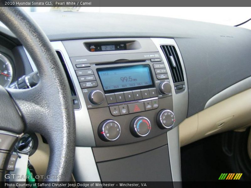 Pearl White / Camel 2010 Hyundai Sonata GLS