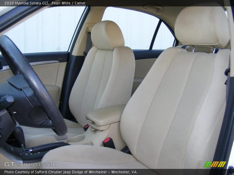 Pearl White / Camel 2010 Hyundai Sonata GLS
