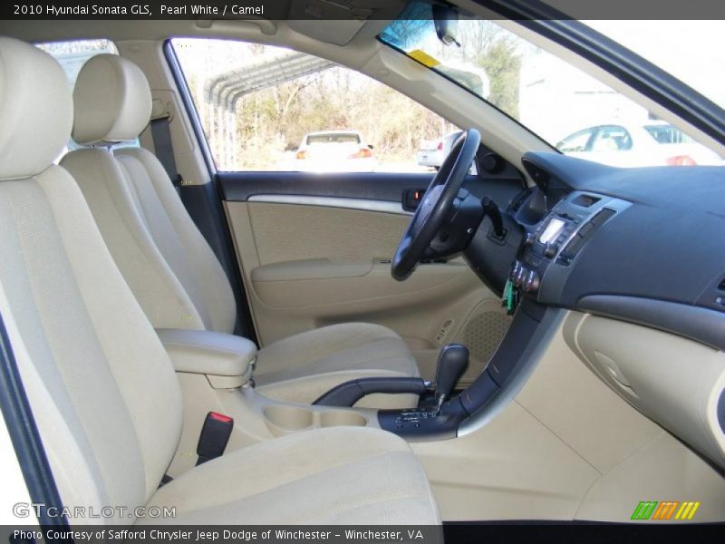 Pearl White / Camel 2010 Hyundai Sonata GLS